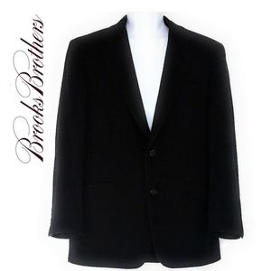 BROOKS BROTHERS Black Wool Suit Jacket Sz 40R